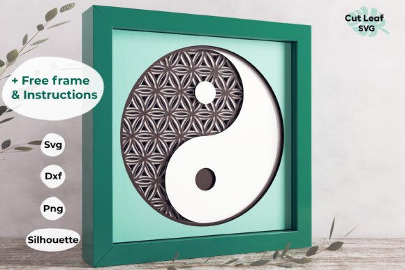 3D Yin Yang Shadow, Flower of Life: A Meditative SVG for Crafters & Etsy Sellers