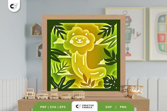 Alphabet Animal Letter L 3D Shadow Box: A 3D SVG for Birthdays and Beyond