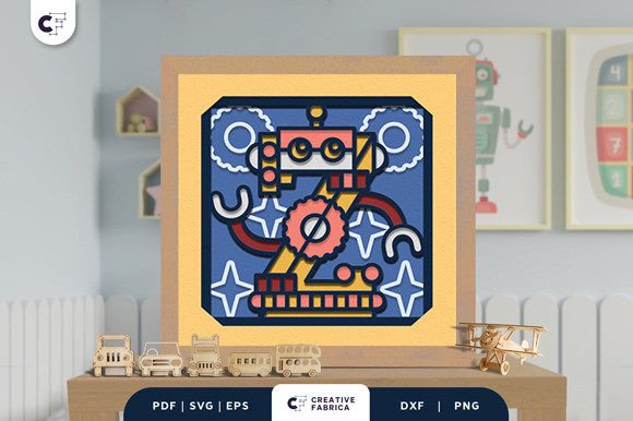 Alphabet Robot Letter Z 3D Shadow Box Review