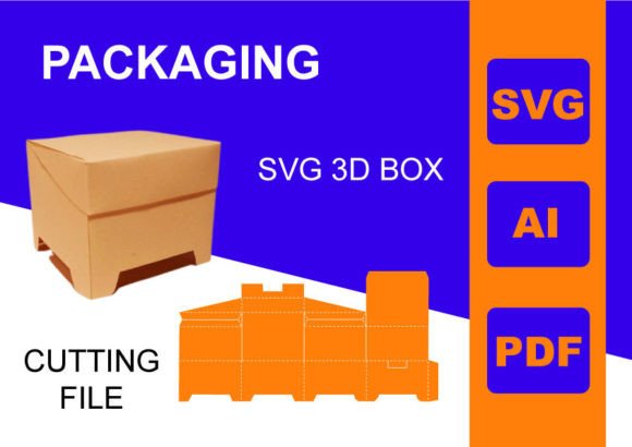 Box Template SVG: 3D Shapes for Digital Products