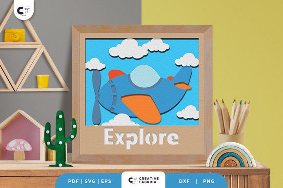 Explore Airplane 3D SVG: Fantasy And Fairy Tales Asset