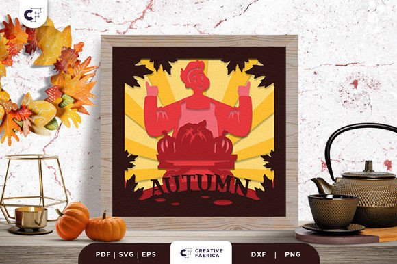 Harvesting Pumpkin 3D Shadowbox: A Fall 3D SVG for Seasonal Blog Design