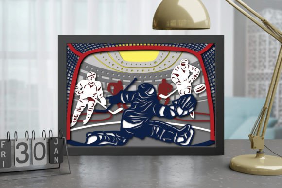 Hockey Shadow Box SVG Template Review for Real Embroidery Projects