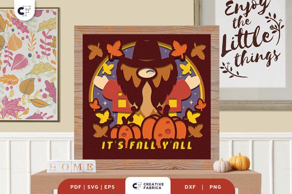 It’s Fall Y’all Gnome 3D Shadow Box SVG Review