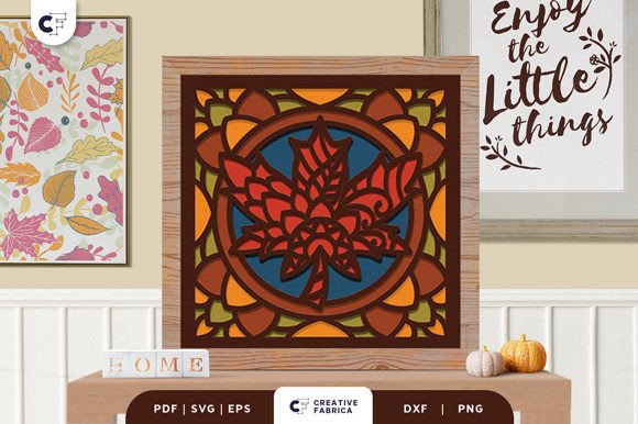 Maple Mandala 3D SVG for Fall Crafting Magic