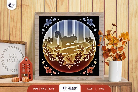Squirrel in the Fall Forest 3D Papercut