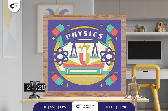 Stack of Physics Books 3D SVG for School & Editorial Design Projects