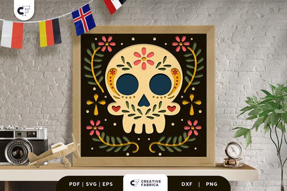 Sugar Skull 3D Light Box Papercut Review