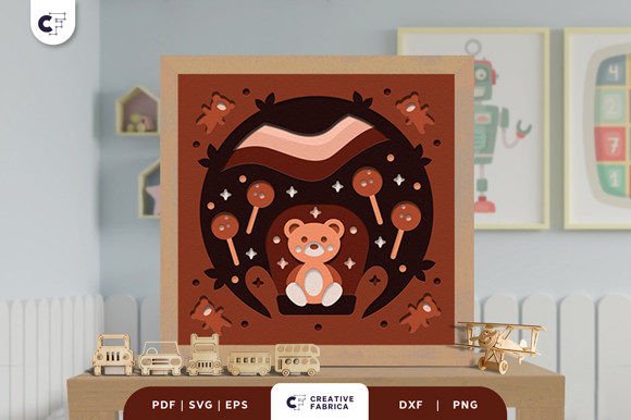 Teddy Doll House 3D SVG for Fantasy & Fairy Tale Content