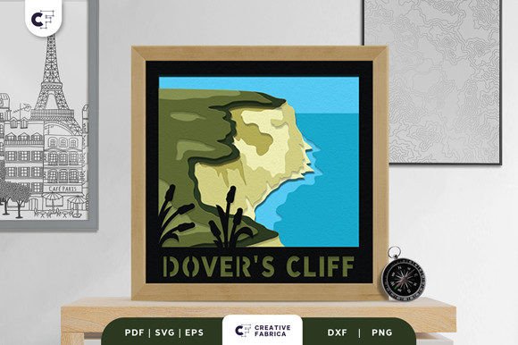 White Cliffs of Dover 3D SVG for Countries Content